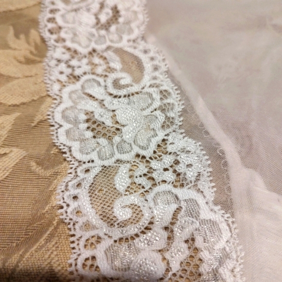 🌹🕊️🌹Exquisite VS Vtg Deadstock 90's White Sheer Mesh & Lace Panties - M - Picture 2 of 9
